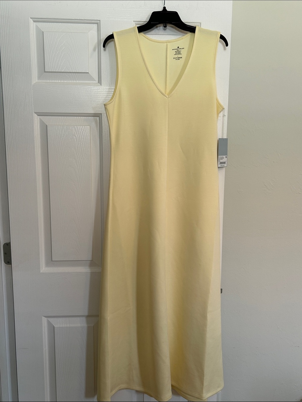 ANTONIO MELANI Sleeveless V-Neck Maxi Dress — Yellow (“Butter”)